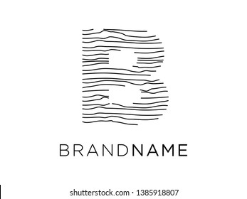 Abstract illustration initial font logo design.