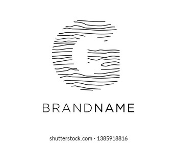 Abstract illustration initial font logo design.