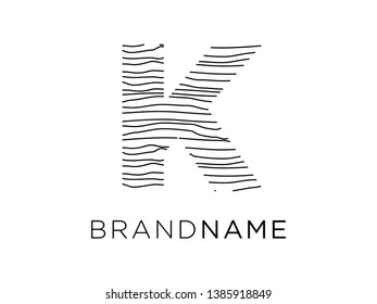 Abstract illustration initial font logo design.