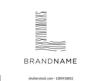 Abstract illustration initial font logo design.