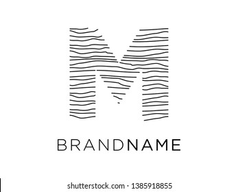 Abstract illustration initial font logo design.