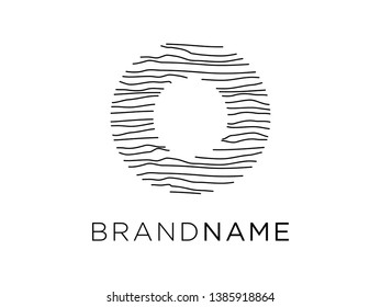 Abstract illustration initial font logo design.