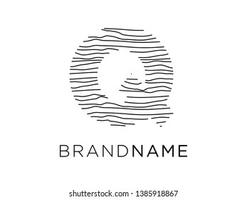 Abstract illustration initial font logo design.