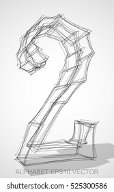 Abstract illustration of a Ink sketched 0 with Transparent Shadow. Hand drawn 3D 0 for your design. EPS 10 vector illustration.