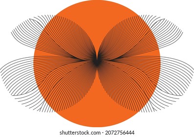 Abstract Illustration. Isolated illustration element. Vector drawing wildflower for background, texture, wrapper pattern, frame or border.