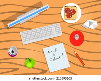 abstract illustration of the items on the table student