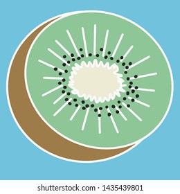 Abstract illustration of a Kiwi Fruit