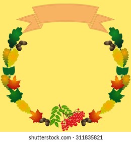 Abstract illustration with leafs