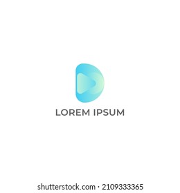 ILUSTRACIÓN ABSTRACTA LETRA D VECTOR DE INSPIRACIÓN DE DISEÑO DE LOGOTIPO PARA SU NEGOCIO