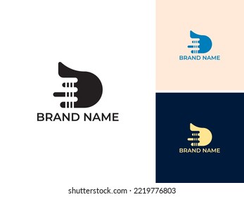 ILUSTRACIÓN ABSTRACTA LETRA D VECTOR DE INSPIRACIÓN DE DISEÑO DE LOGOTIPO PARA SU NEGOCIO