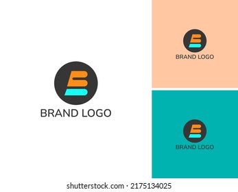 LETRA DE ILUSTRACIÓN ABSTRACTA E VECTOR DE PLANTILLA DE DISEÑO DE LOGOTIPO SENCILLO