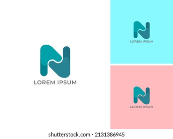 ABSTRACT ILLUSTRATION LETTER N LOGO DESIGN INSPIRATION VECTOR FOR YOUR BUSINESS