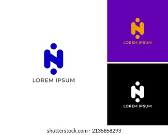 ABSTRACT ILLUSTRATION LETTER N LOGO DESIGN INSPIRATION VECTOR FOR YOUR BUSINESS