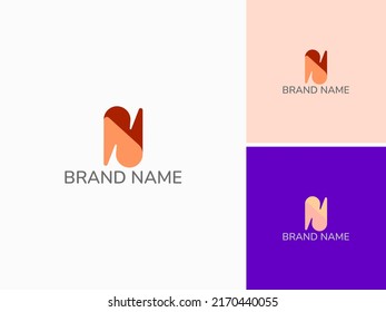 ABSTRACT ILLUSTRATION LETTER N LOGO DESIGN INSPIRATION VECTOR FOR YOUR BUSINESS