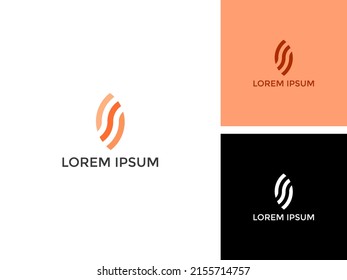ABSTRACT ILLUSTRATION LETTER S LINE LOGO DESIGN INSPIRATION VECTOR 