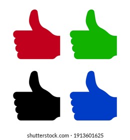Abstract illustration with like red black green. Social media sign icon. Communication icon symbol. Stock image. EPS 10.