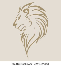 Ilustración abstracta de un león
