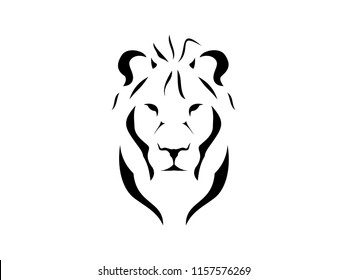abstract illustration lion head.