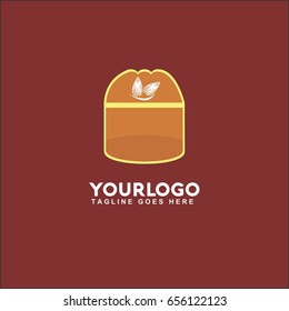 abstract illustration logo. Vector nut, almond, walnut, peanut, pistachio and hazelnut. 
