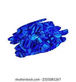 abstract illustration low poly blue brush storke vector