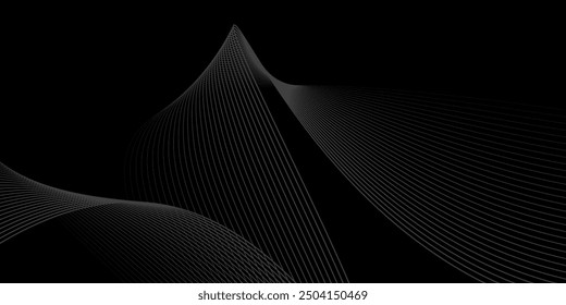 abstract Illustration. luxurious black line background 