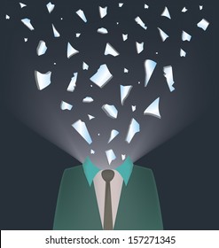 abstract illustration of a man exploding with rage and nervousness