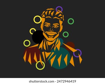 Abstract Illustration of a Man for Father's Day.  Celebrate Father's Day with this stylish and meaningful abstract illustration.