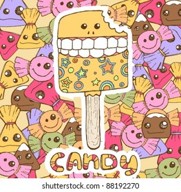 abstract illustration. many sweets