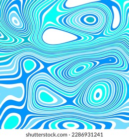 ABSTRACT ILLUSTRATION MARBLED TEXTURE LIQUIFY PSYCHEDELIC COLORFUL DESIGN. OPTICAL ILLUSION BACKGROUND VECTOR DESIGN