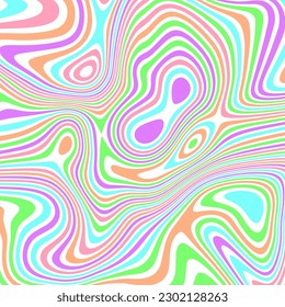 ABSTRAKTE ILLUSTRATION MARBLED TEXTURE LIQUIFY PSYCHEDELIC FARBIGE DESIGN. OPTISCHE ILLUSION HINTERGRUND VEKTORDESIGN
