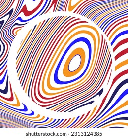 ABSTRACT ILLUSTRATION MARBLED TEXTURE LIQUIFY PSYCHEDELIC COLORFUL DESIGN. OPTICAL ILLUSION BACKGROUND VECTOR DESIGN