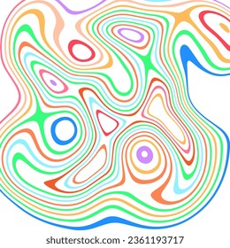 ABSTRACT ILLUSTRATION MARBLED TEXTURE LIQUIFY PSYCHEDELIC PASTEL COLORFUL DESIGN. OPTICAL ILLUSION BACKGROUND VECTOR DESIGN