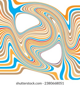 ABSTRACT ILLUSTRATION MARBLED TEXTURE LIQUIFY PSYCHEDELIC PASTEL COLORFUL DESIGN. OPTICAL ILLUSION BACKGROUND VECTOR DESIGN
