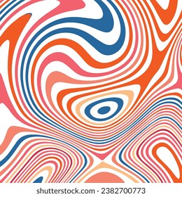 ABSTRACT ILLUSTRATION MARBLED TEXTURE LIQUIFY PSYCHEDELIC PASTEL COLORFUL DESIGN. OPTICAL ILLUSION BACKGROUND VECTOR DESIGN