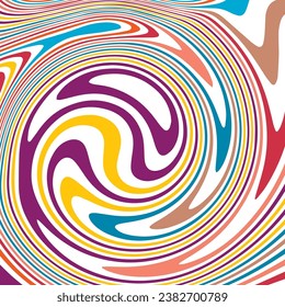 ABSTRACT ILLUSTRATION MARBLED TEXTURE LIQUIFY PSYCHEDELIC PASTEL COLORFUL DESIGN. OPTICAL ILLUSION BACKGROUND VECTOR DESIGN