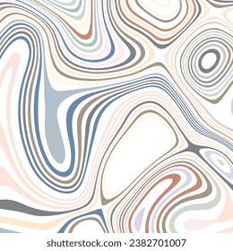 ABSTRACT ILLUSTRATION MARBLED TEXTURE LIQUIFY PSYCHEDELIC PASTEL SOFT COLORFUL DESIGN. OPTICAL ILLUSION BACKGROUND VECTOR DESIGN