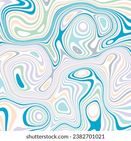 ABSTRAKTE ILLUSTRATION MARBLED TEXTURE LIQUIFY PSYCHEDELIC PASTEL SOFT COLORFUL DESIGN. OPTISCHE ILLUSION HINTERGRUND VEKTORDESIGN