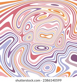 ABSTRACT ILLUSTRATION MARBLED TEXTURE LIQUIFY PSYCHEDELIC PASTEL SOFT COLORFUL DESIGN. OPTICAL ILLUSION BACKGROUND VECTOR DESIGN