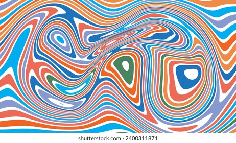 ILUSTRACIÓN ABSTRACTA TEXTURA MARBLADA LIQUIFY PASTEL PSIQUÉDELIC DISEÑO COLORIDO SUAVE. DISEÑO DE VECTOR DE FONDO DE ILUSIÓN ÓPTICA