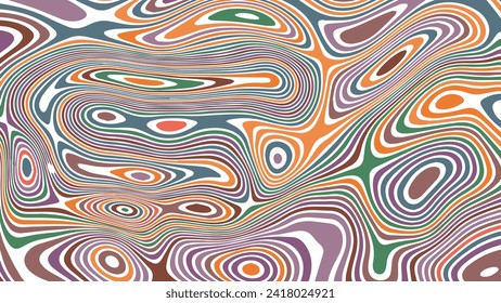 ABSTRACT ILLUSTRATION MARBLED TEXTURE LIQUIFY PSYCHEDELIC PASTEL SOFT COLORFUL DESIGN. OPTICAL ILLUSION BACKGROUND VECTOR DESIGN