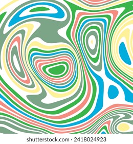 ILUSTRACIÓN ABSTRACTA TEXTURA MARBLADA LIQUIFY PASTEL PSIQUÉDELIC DISEÑO COLORIDO SUAVE. DISEÑO DE VECTOR DE FONDO DE ILUSIÓN ÓPTICA
