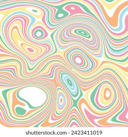 ABSTRACT ILLUSTRATION MARBLED TEXTURE LIQUIFY PSYCHEDELIC PASTEL SOFT COLORFUL DESIGN. OPTICAL ILLUSION BACKGROUND VECTOR DESIGN