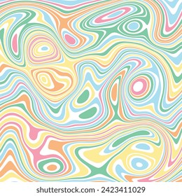 ABSTRAKTE ILLUSTRATION MARBLED TEXTURE LIQUIFY PSYCHEDELIC PASTEL SOFT COLORFUL DESIGN. OPTISCHE ILLUSION HINTERGRUND VEKTORDESIGN