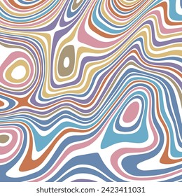 ABSTRACT ILLUSTRATION MARBLED TEXTURE LIQUIFY PSYCHEDELIC PASTEL SOFT COLORFUL DESIGN. OPTICAL ILLUSION BACKGROUND VECTOR DESIGN