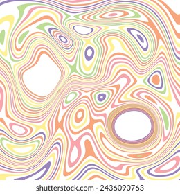 ABSTRACT ILLUSTRATION MARBLED TEXTURE LIQUIFY PSYCHEDELIC PASTEL SOFT COLORFUL DESIGN. OPTICAL ILLUSION BACKGROUND VECTOR DESIGN