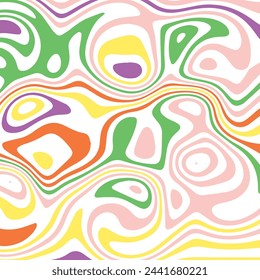 ABSTRACT ILLUSTRATION MARBLED TEXTURE LIQUIFY PSYCHEDELIC PASTEL SOFT COLORFUL DESIGN. OPTICAL ILLUSION BACKGROUND VECTOR DESIGN
