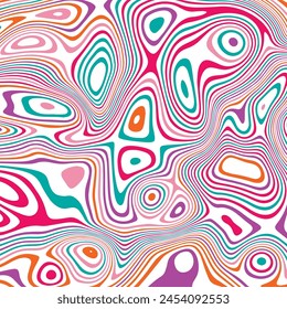 ABSTRACT ILLUSTRATION MARBLED TEXTURE LIQUIFY PSYCHEDELIC PASTEL SOFT COLORFUL DESIGN. OPTICAL ILLUSION BACKGROUND VECTOR DESIGN