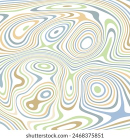 ABSTRACT ILLUSTRATION MARBLED TEXTURE LIQUIFY PSYCHEDELIC PASTEL SOFT COLORFUL DESIGN. OPTICAL ILLUSION BACKGROUND VECTOR DESIGN