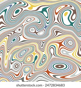 ABSTRACT ILLUSTRATION MARBLED TEXTURE LIQUIFY PSYCHEDELIC PASTEL SOFT COLORFUL DESIGN. OPTICAL ILLUSION BACKGROUND VECTOR DESIGN