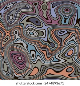ABSTRAKTE ILLUSTRATION MARMOR TEXTUR LIQUIFY PSYCHEDELIC PASTEL SOFT BUNTES DESIGN. OPTISCHE TÄUSCHUNG HINTERGRUND VEKTORGRAFIK DESIGN